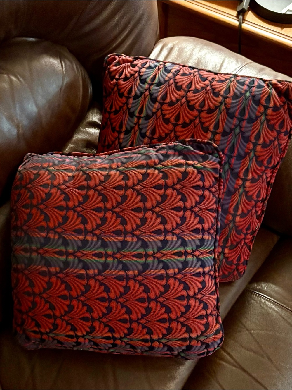 Decorative Red Patterned Throw Pillow for the Holidays or Anytime- Home Accents